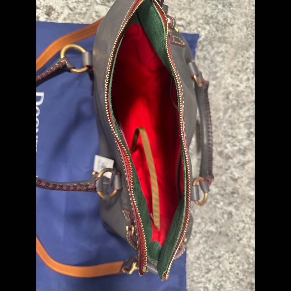 Dooney & Bourke  Florentine Satchel in Charcoal NWT - Picture 11 of 11